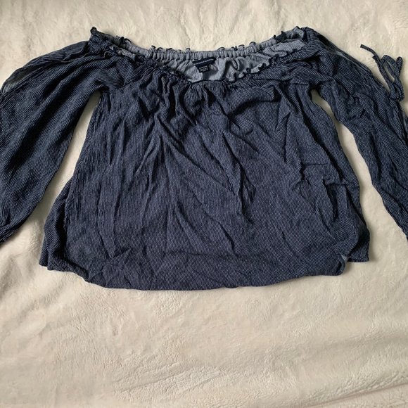 American Eagle Striped Off the Shoulder Top - Picture 4 of 5